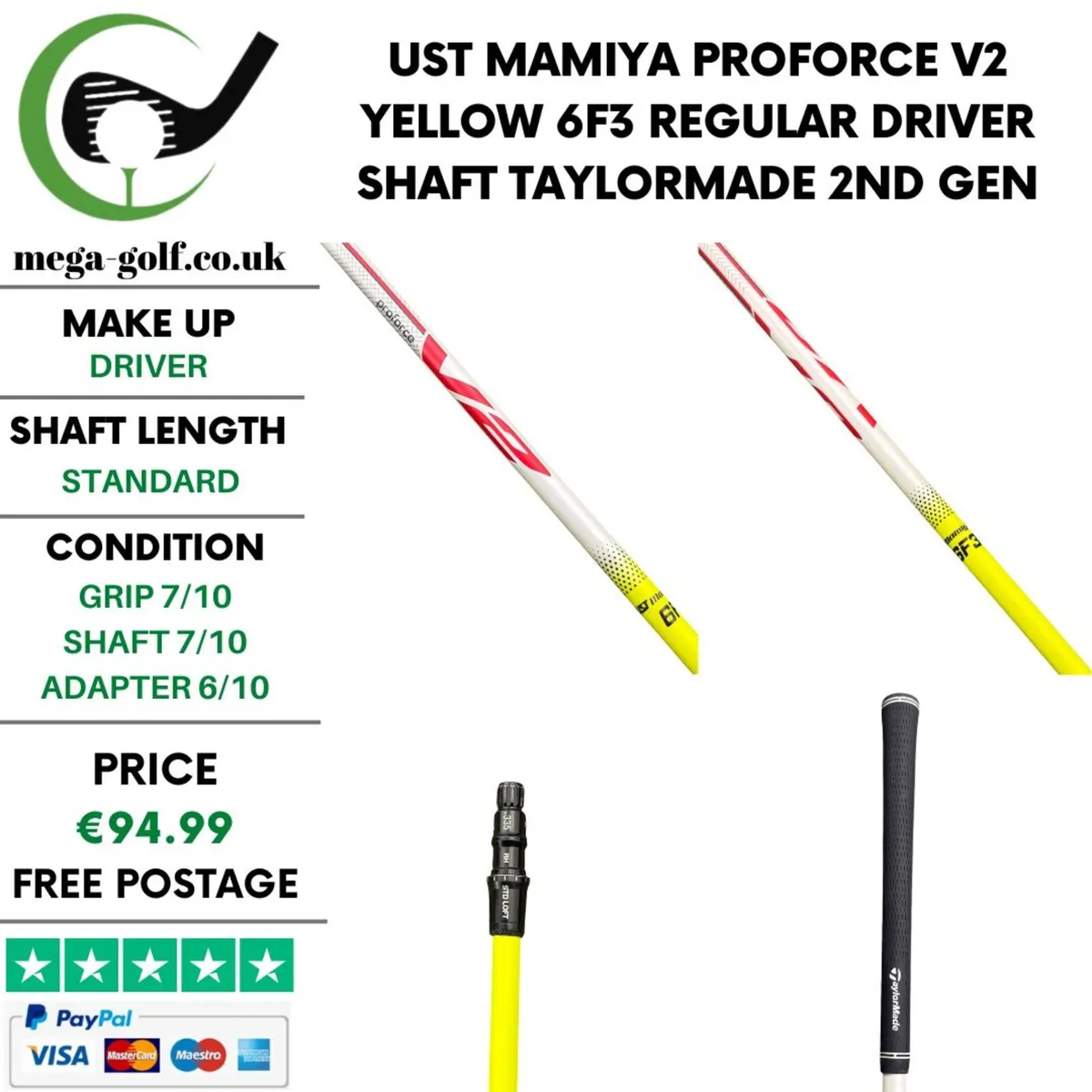 UST Mamiya Proforce V2 Yellow 6F3 Regular Driver - Image 1