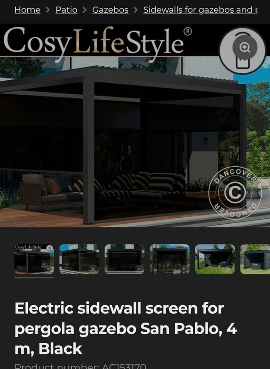 4m Electric Pergola Blind - Image 4