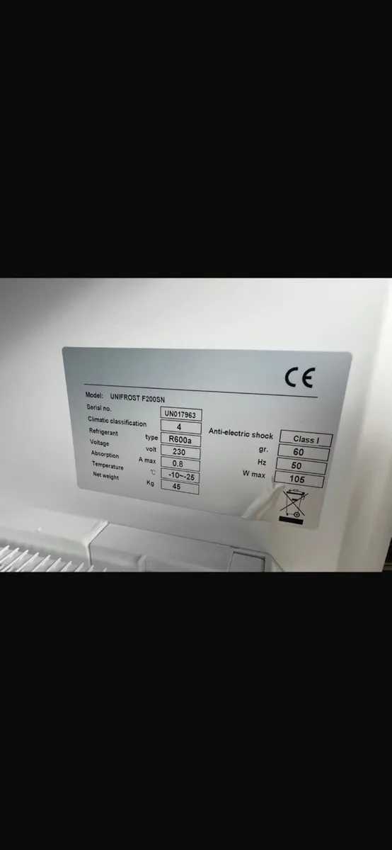 Unifrost F200SN Freezers - Brand New - Image 4