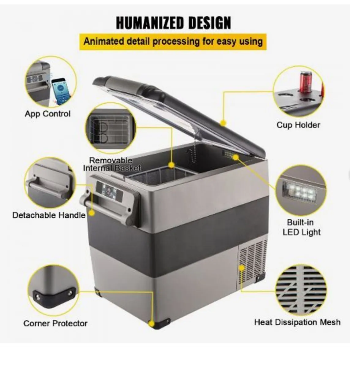 Portable Cool Box 55L Car Fridge 220 V - Image 3
