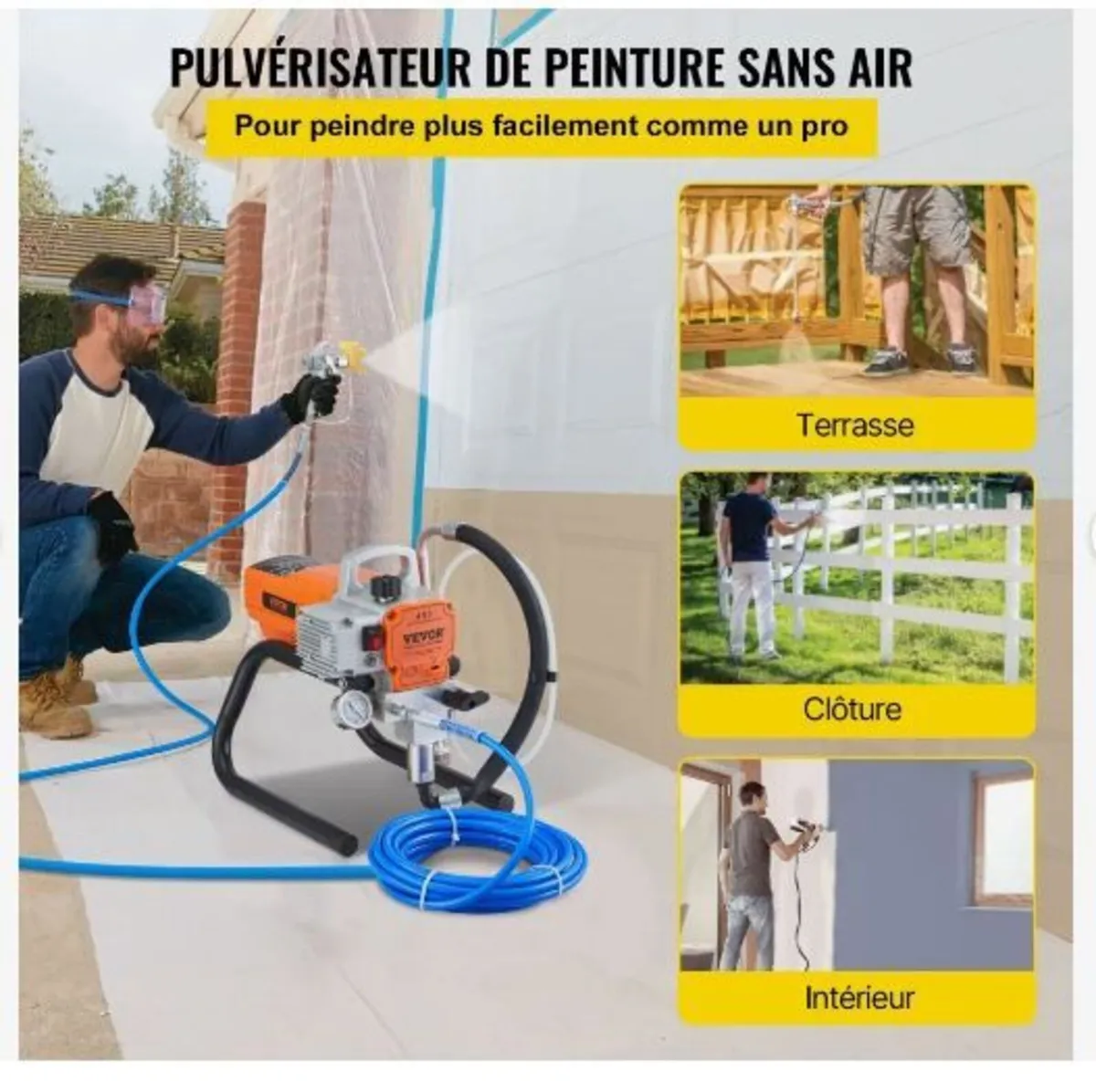 Pro Airless Wall Paint Sprayer, 1800W - Image 2