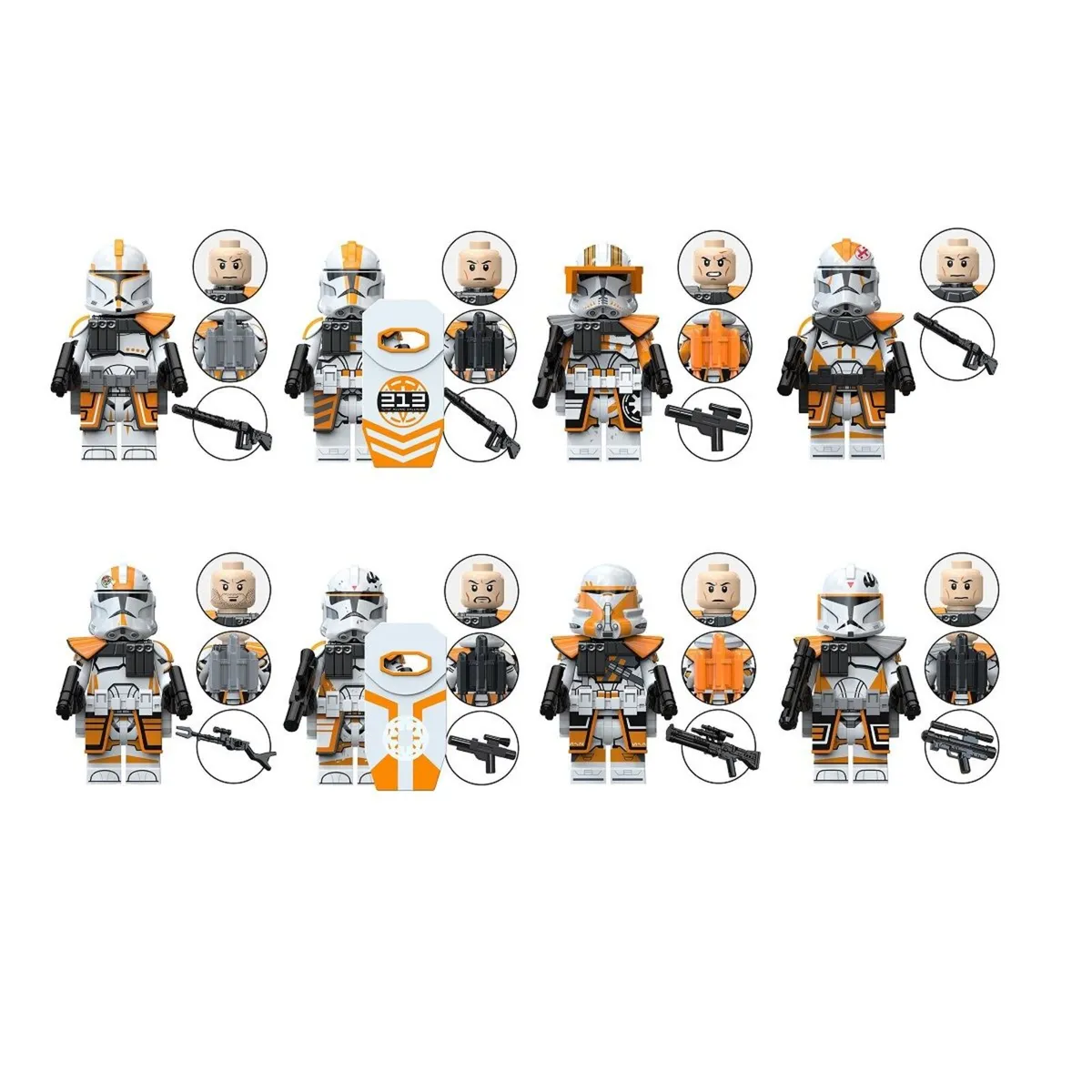[8-Pack] 212th Attack Battalion Trooper Minifigure - Image 1