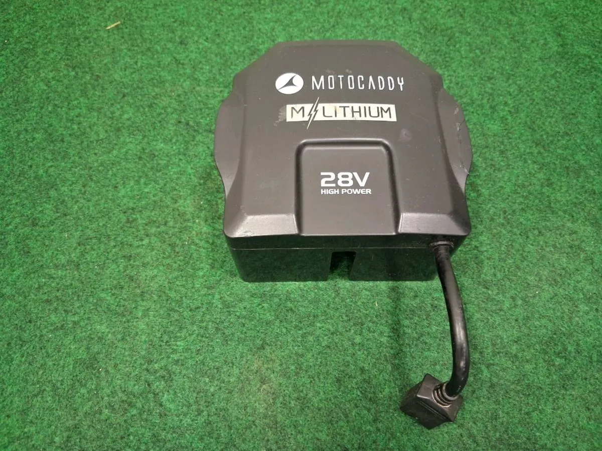 Motocaddy 28 volt lithium battery at Golf Concepts - Image 1
