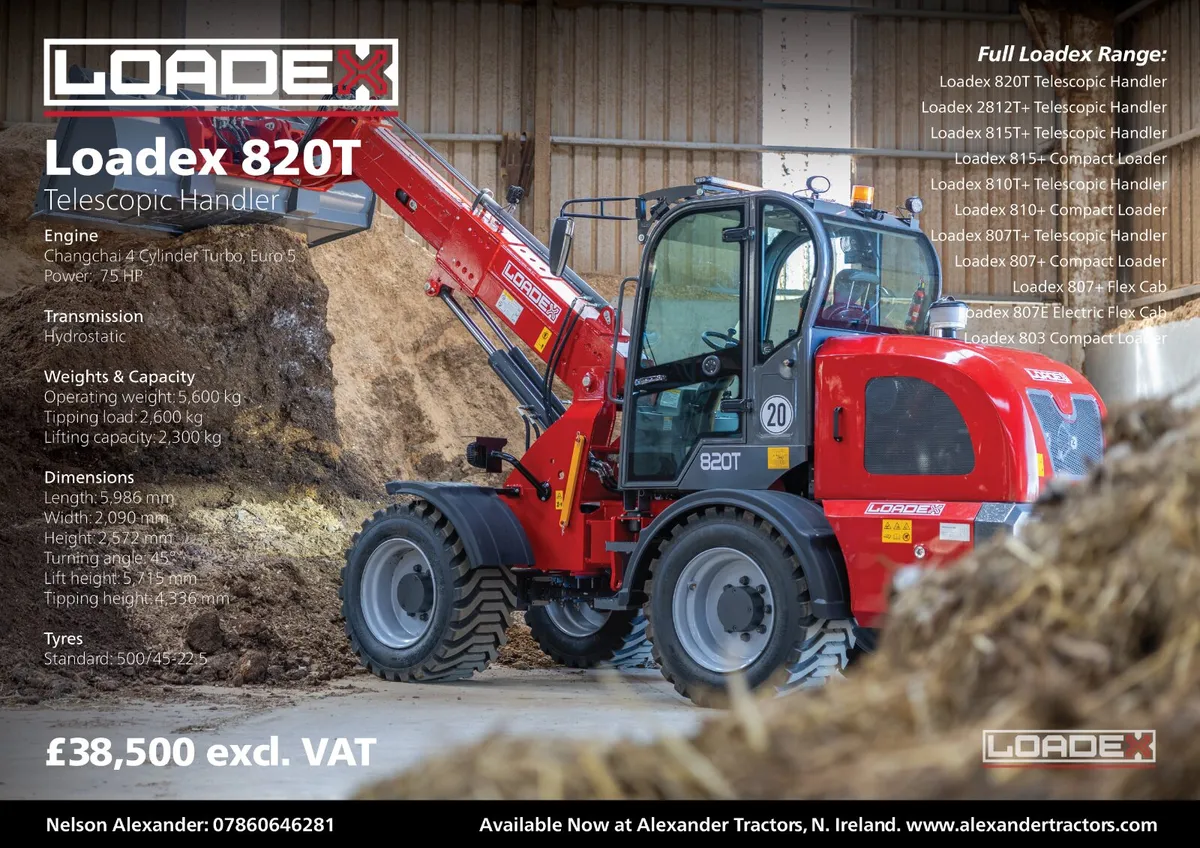 Loadex 820T Telescopic Handler - Image 3
