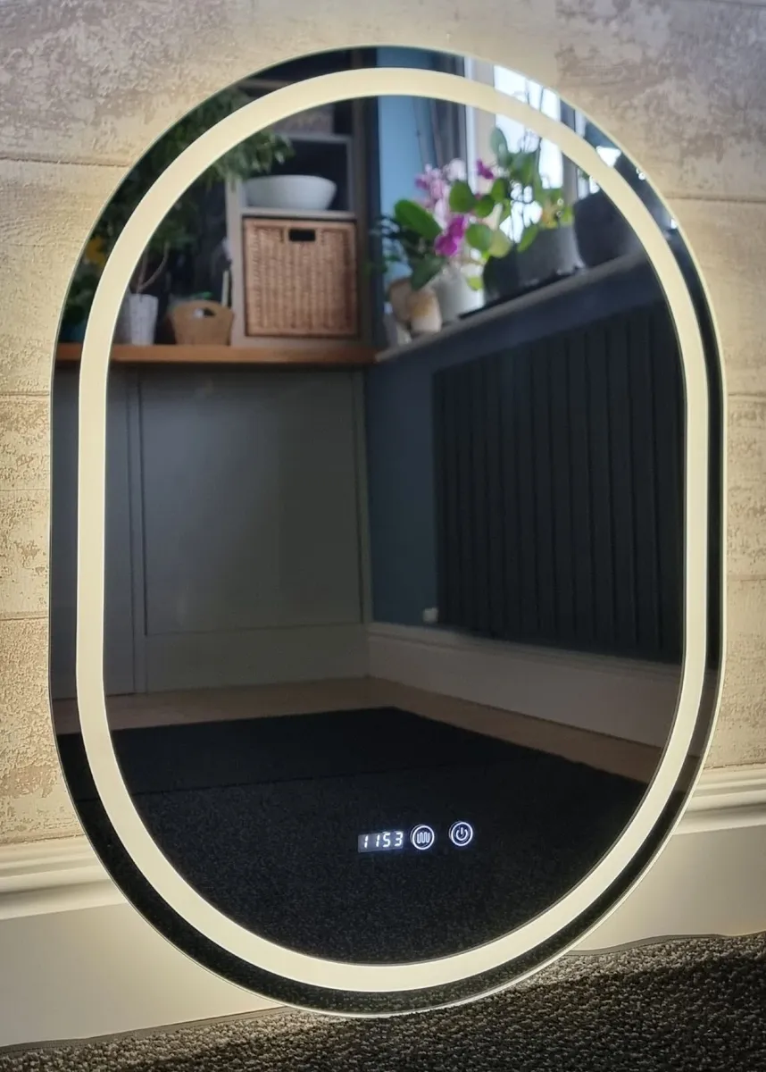 LED Bathroom Mirror 60x80cm Dual LED Demister - Image 2