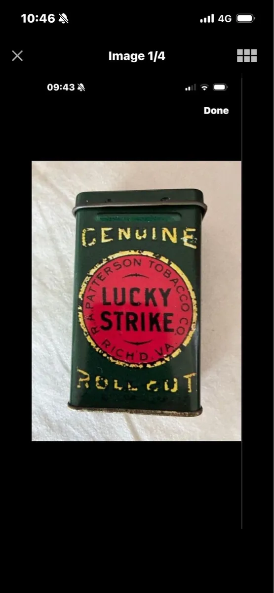 Vintage Lucky Strike Metal box - Image 1