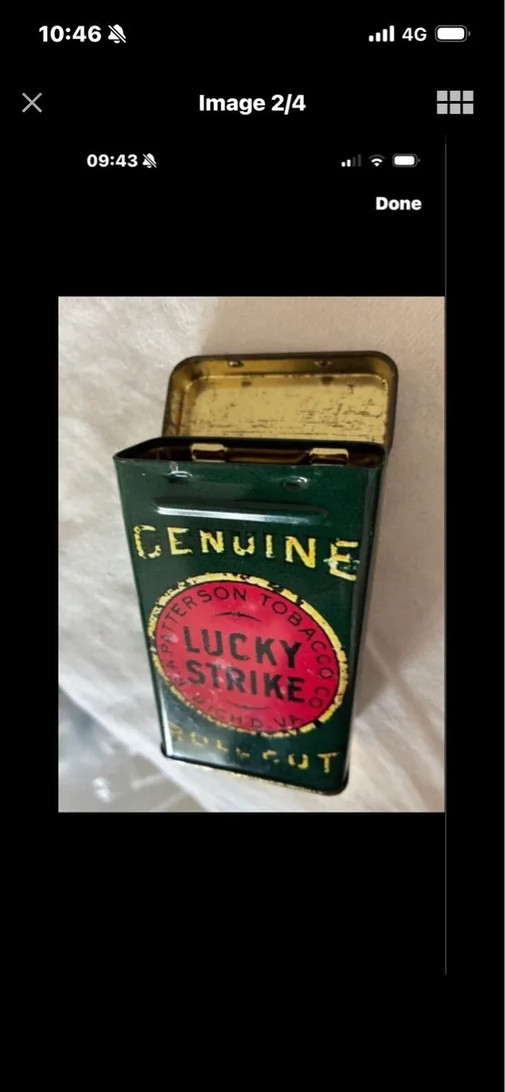 Vintage Lucky Strike Metal box - Image 2