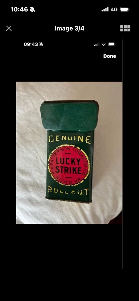 Vintage Lucky Strike Metal box - Image 3