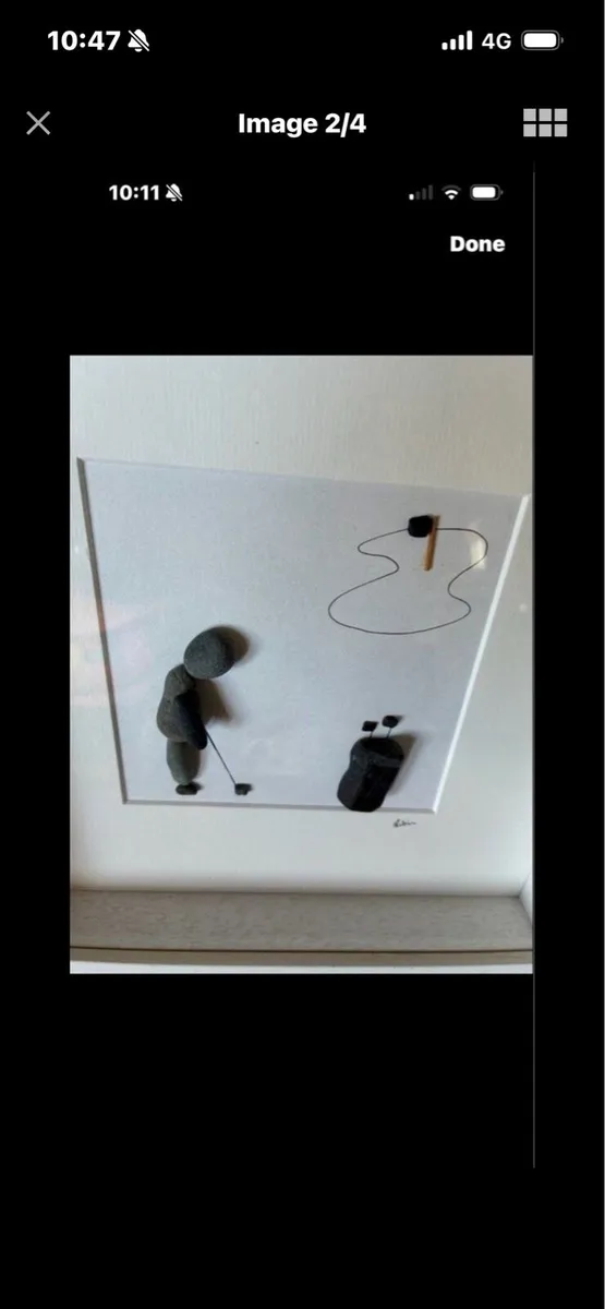 Original pebble Art Golf Display/ Prize - Image 2