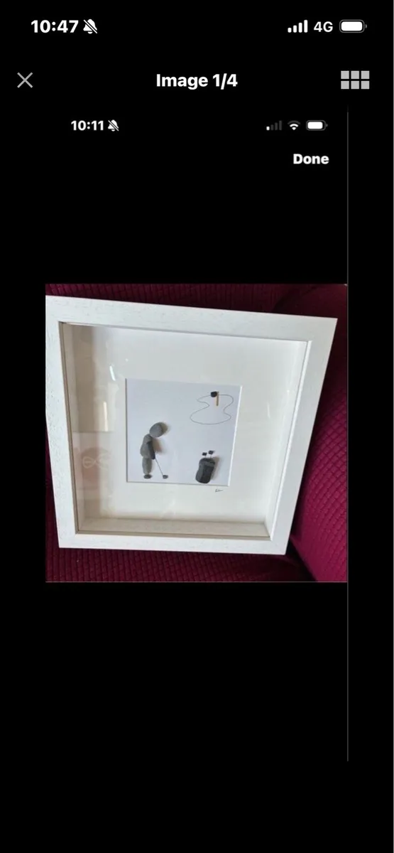Original pebble Art Golf Display/ Prize - Image 1
