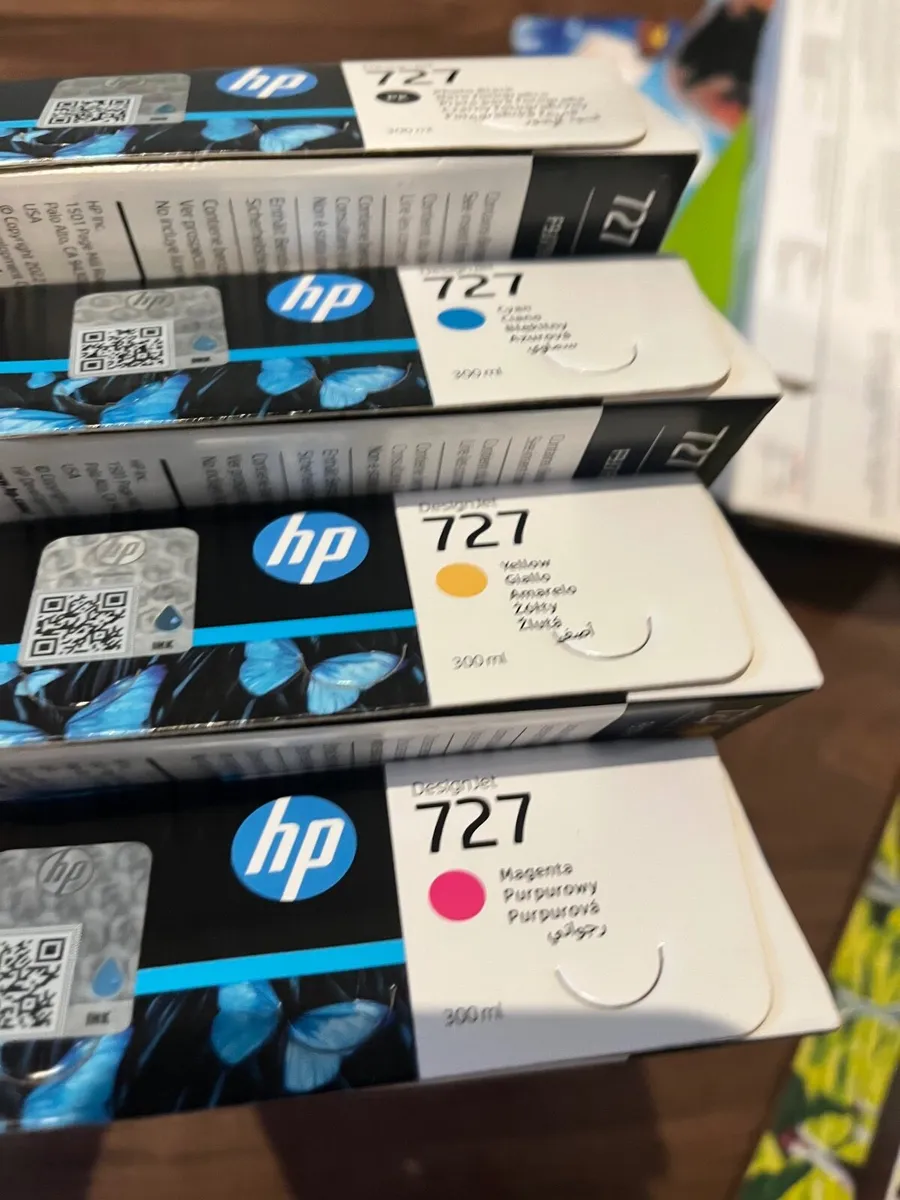 Set of Original HP 727 Colour Ink Cartridges - Image 1