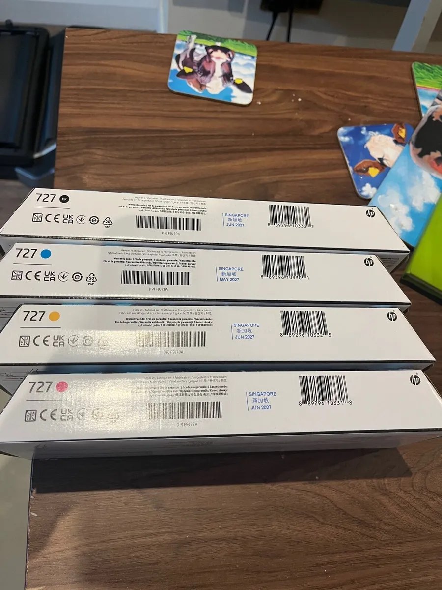 Set of Original HP 727 Colour Ink Cartridges - Image 4