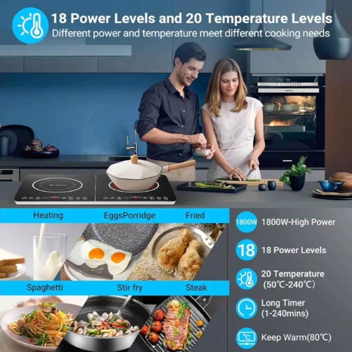 Aobosi Double Induction Hob - Image 4