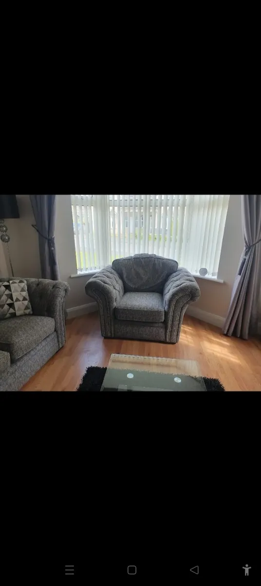 Two seater couch and chair - Image 2