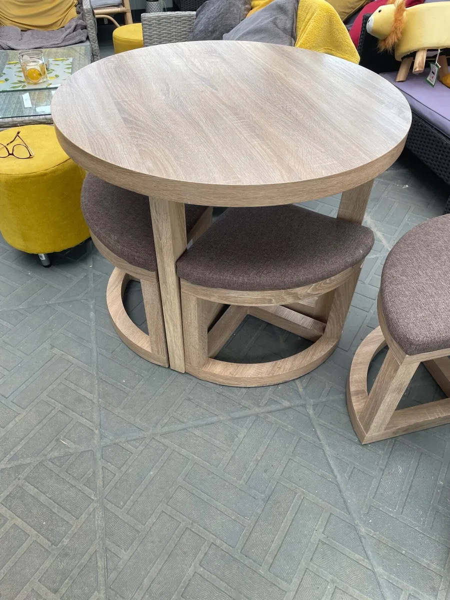 Stowaway table and stools - Image 1