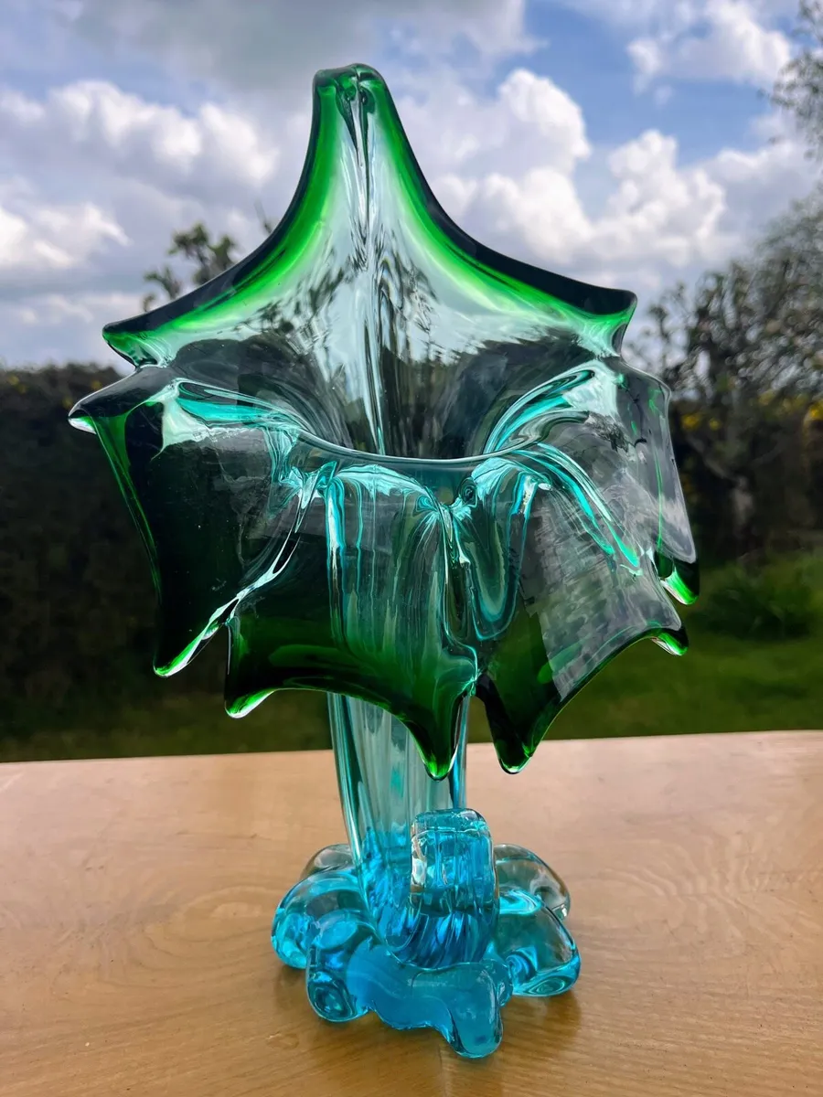 Vintage hand blown art vase - Image 1