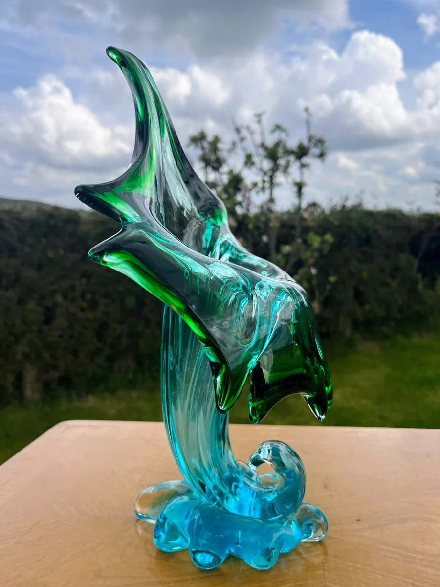 Vintage hand blown art vase - Image 4