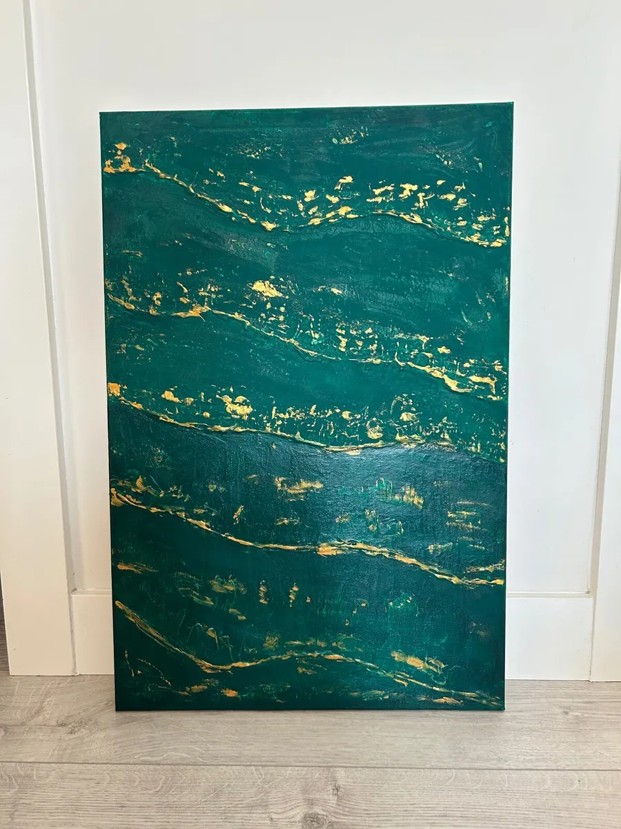 Unique green abstract painting - Image 1