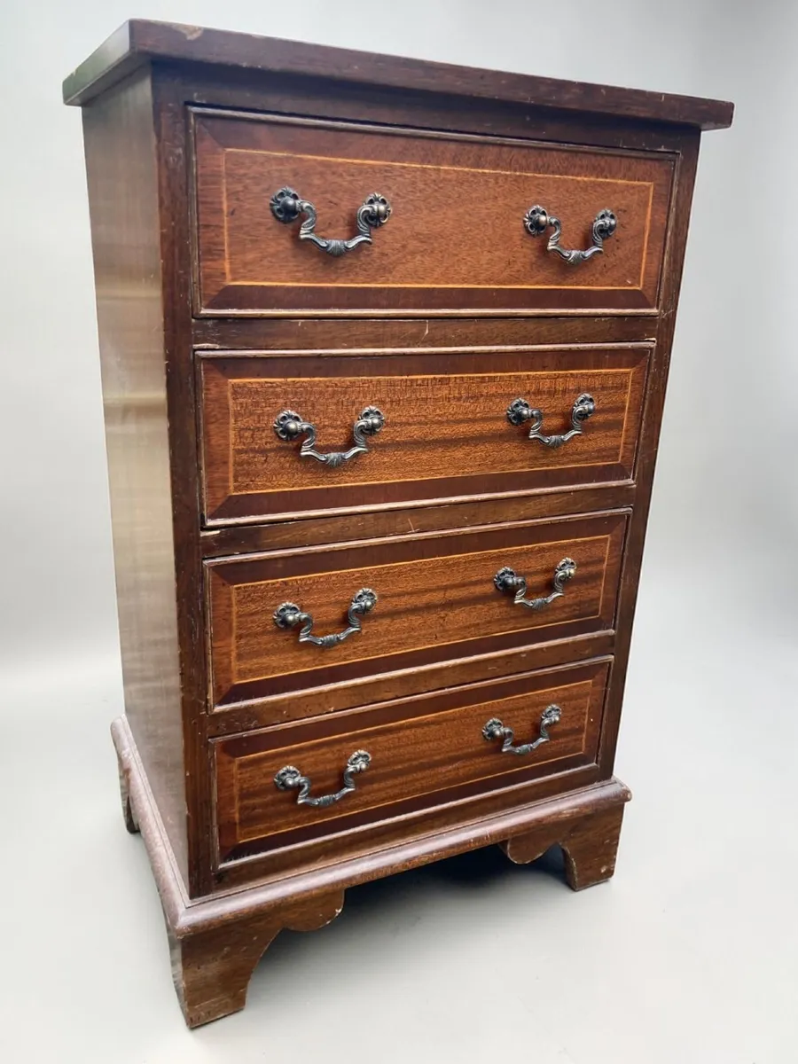 Vintage Miniature Chest Of Drawers - Inlay - Image 1