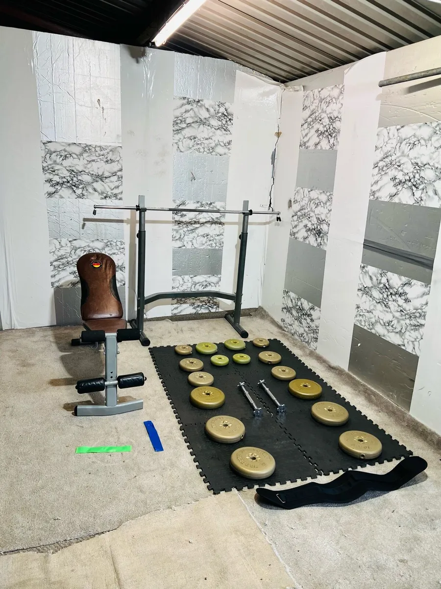 WEIGHTS BARBELL DUMBBELLS RACK BENCH MATS BELT - Image 3
