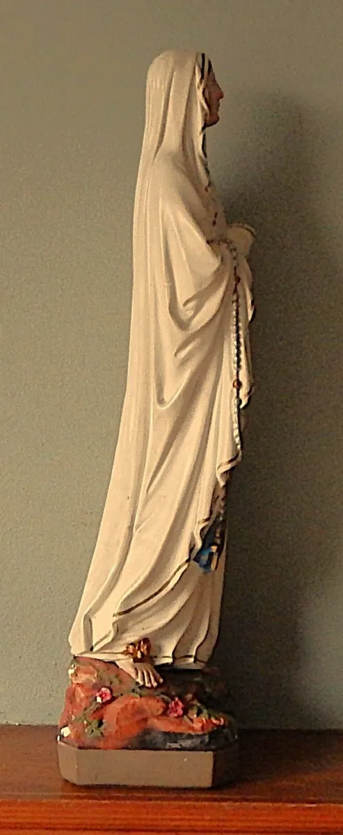 Vintage Large Statue of Our Lady in Original Paint - Image 2