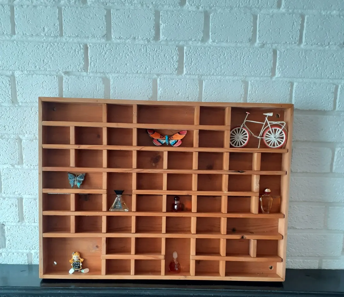 Bespoke Vintage Curio Display Wall Unit. - Image 1