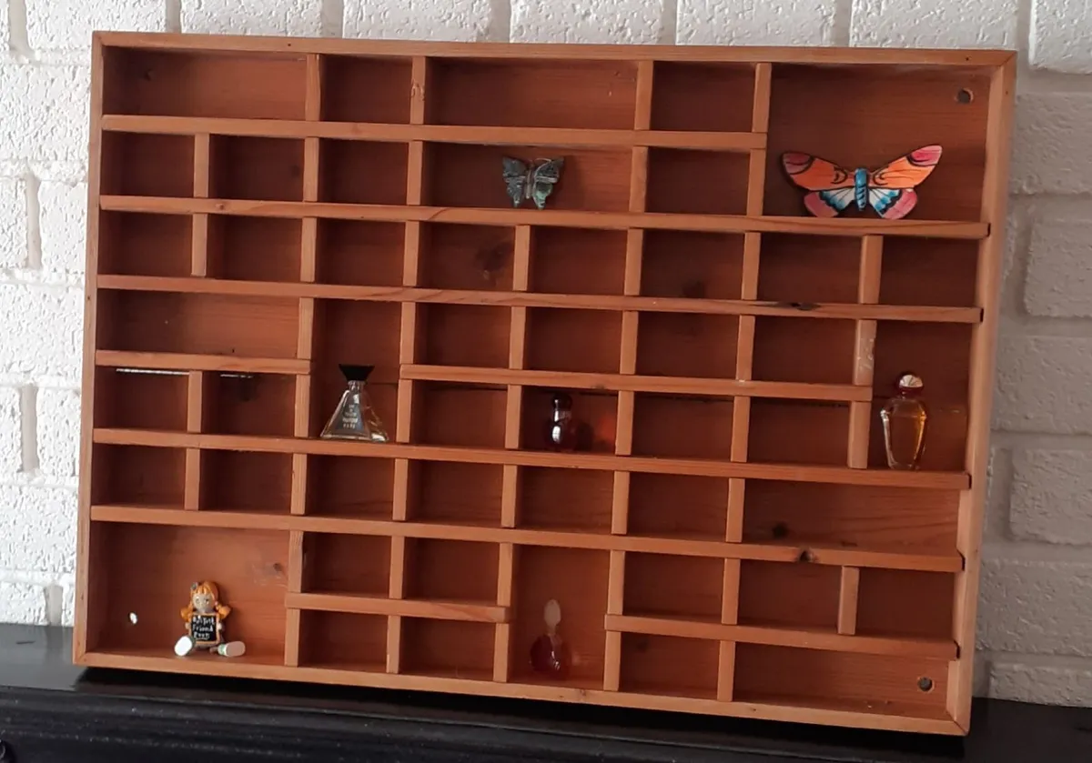 Bespoke Vintage Curio Display Wall Unit. - Image 2