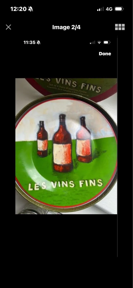Cocktail Plates Set - Les Vin Fins - Image 2