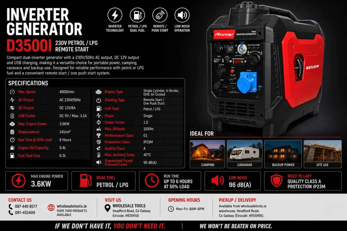 Inverter Generator D3500I 230V Petrol / LPG - Image 2