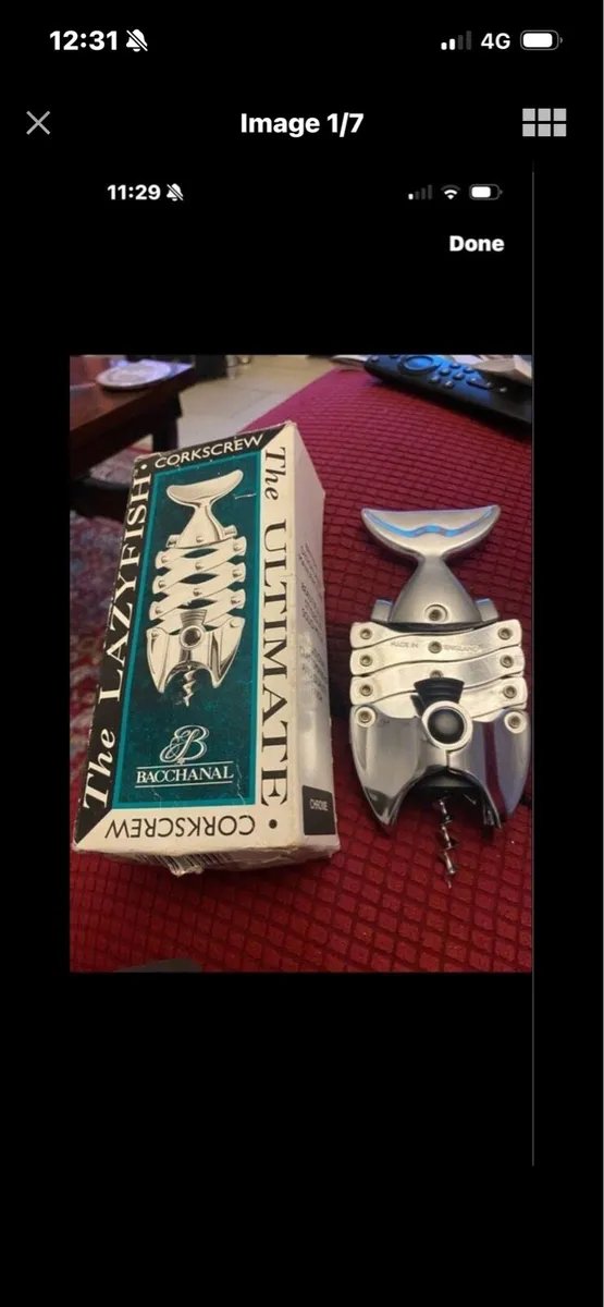 Vintage ‘The Lazy Fish’ Corkscrew - Image 1