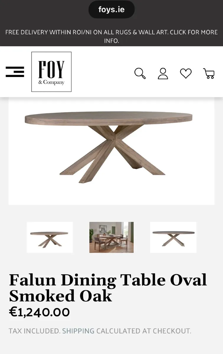 Falun oval dining table - Image 3