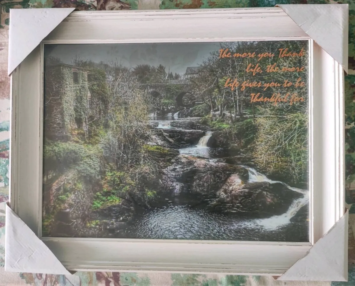 FRAMED PHOTO ( HDR , MILL RIVER ,BUNCRANA)18x12