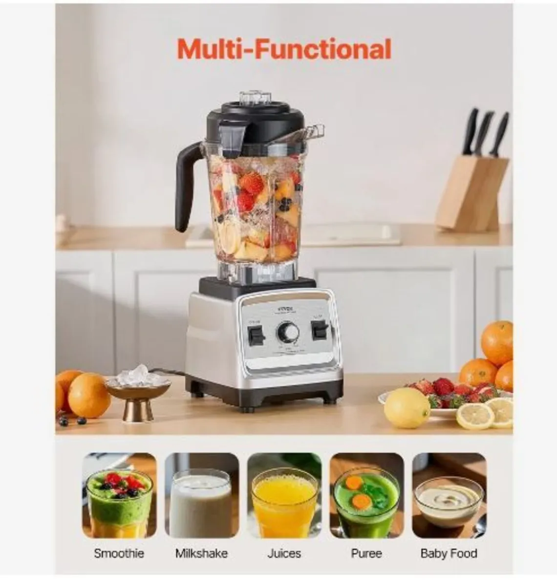 Blender for Smoothies, 85 oz 1600W - Image 4