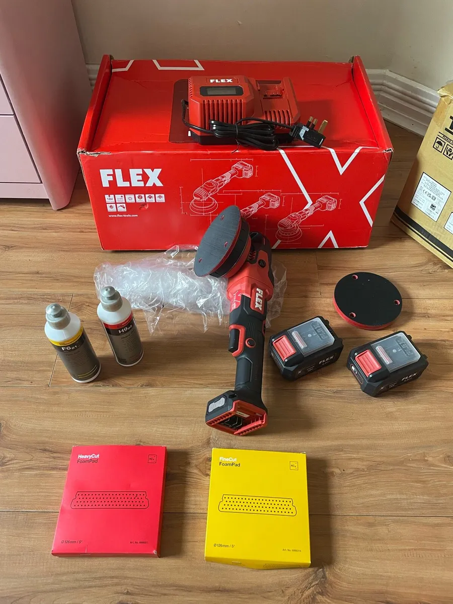 Flex XFE Rotary Polisher with extras - Image 1
