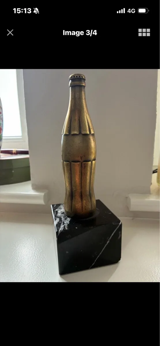Rare Coca Cola Brass Bottle - Image 3