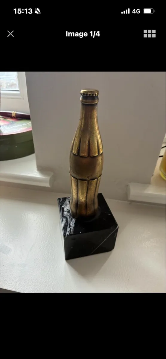Rare Coca Cola Brass Bottle - Image 1