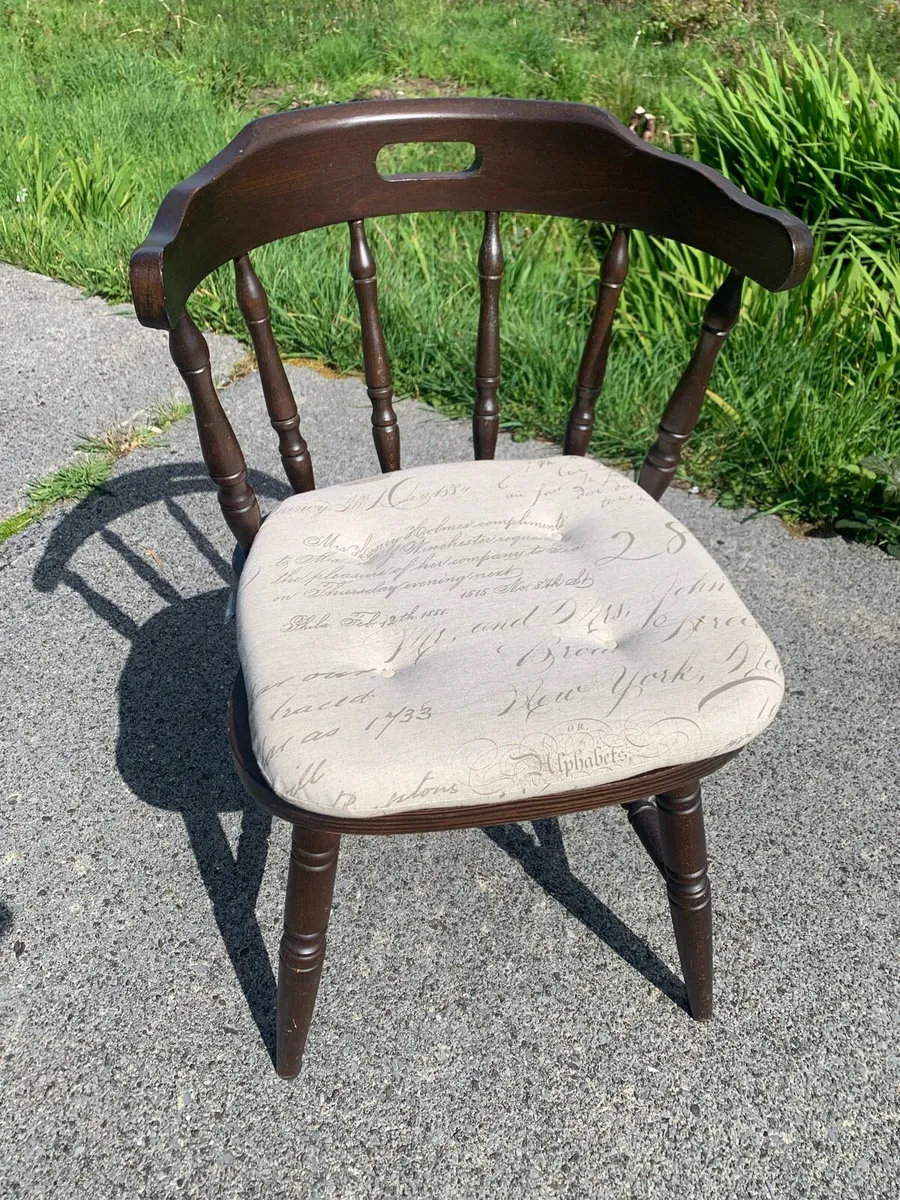 2 x matching end dining table chairs - Image 2