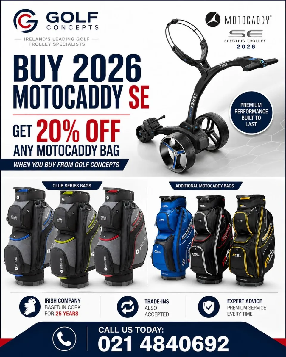Motocaddy SE AND 20% OFF ANY BAG - Image 1