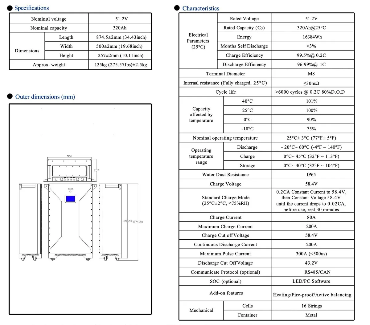 XD 16kwh IP65 waterproof outdoor battery - Image 4