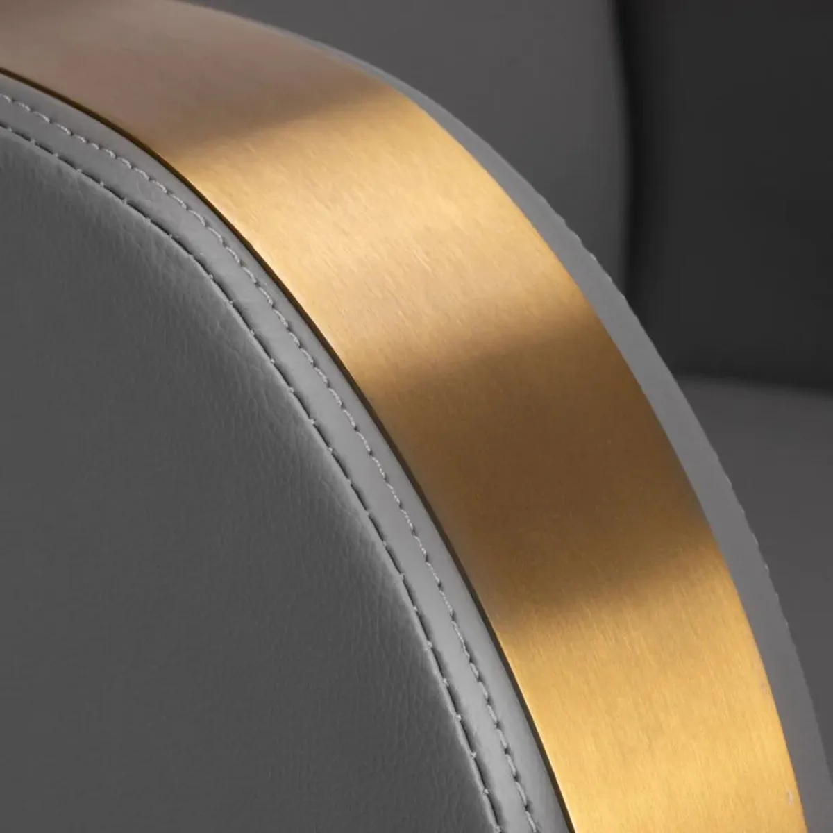Hairdressing chair Malaga gold grey - Image 3