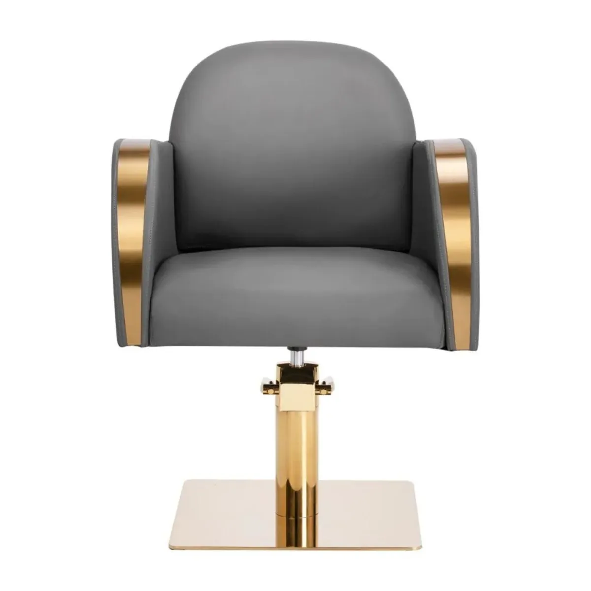 Hairdressing chair Malaga gold grey - Image 4