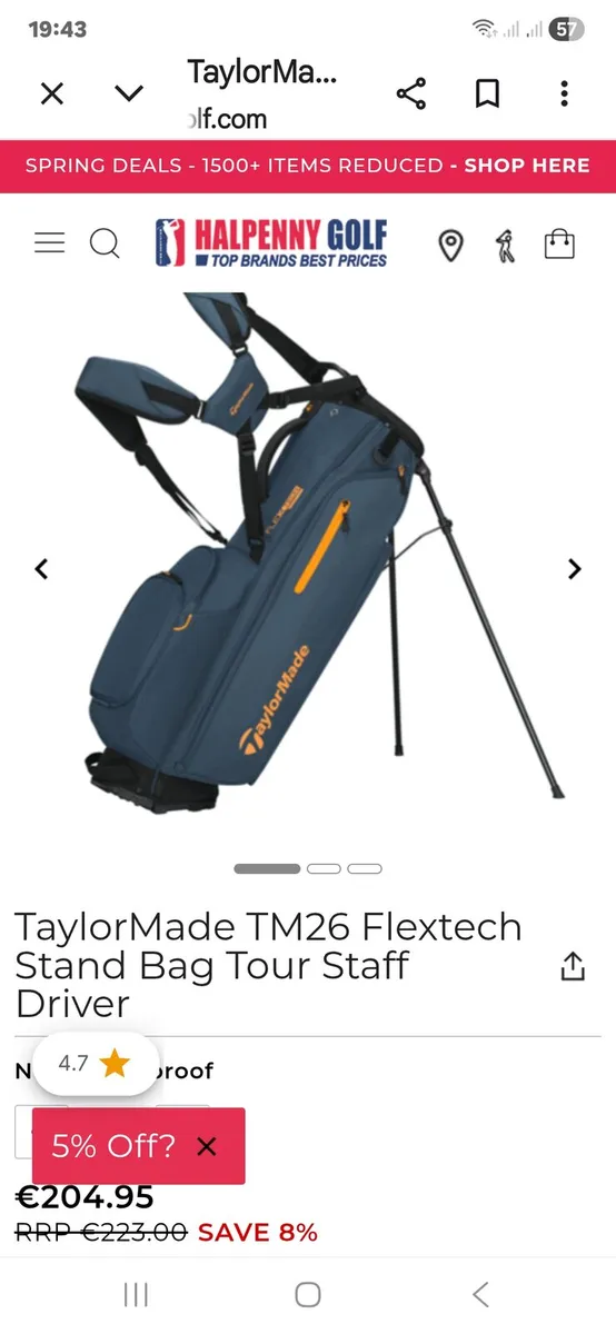 New Taylormade Carry bag
