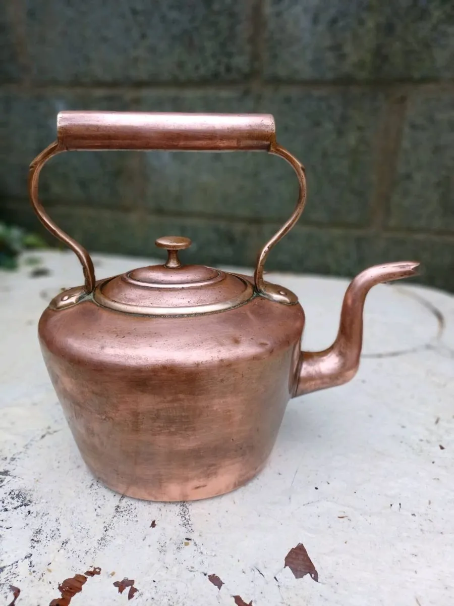 Antique Copper Kettle - Image 2