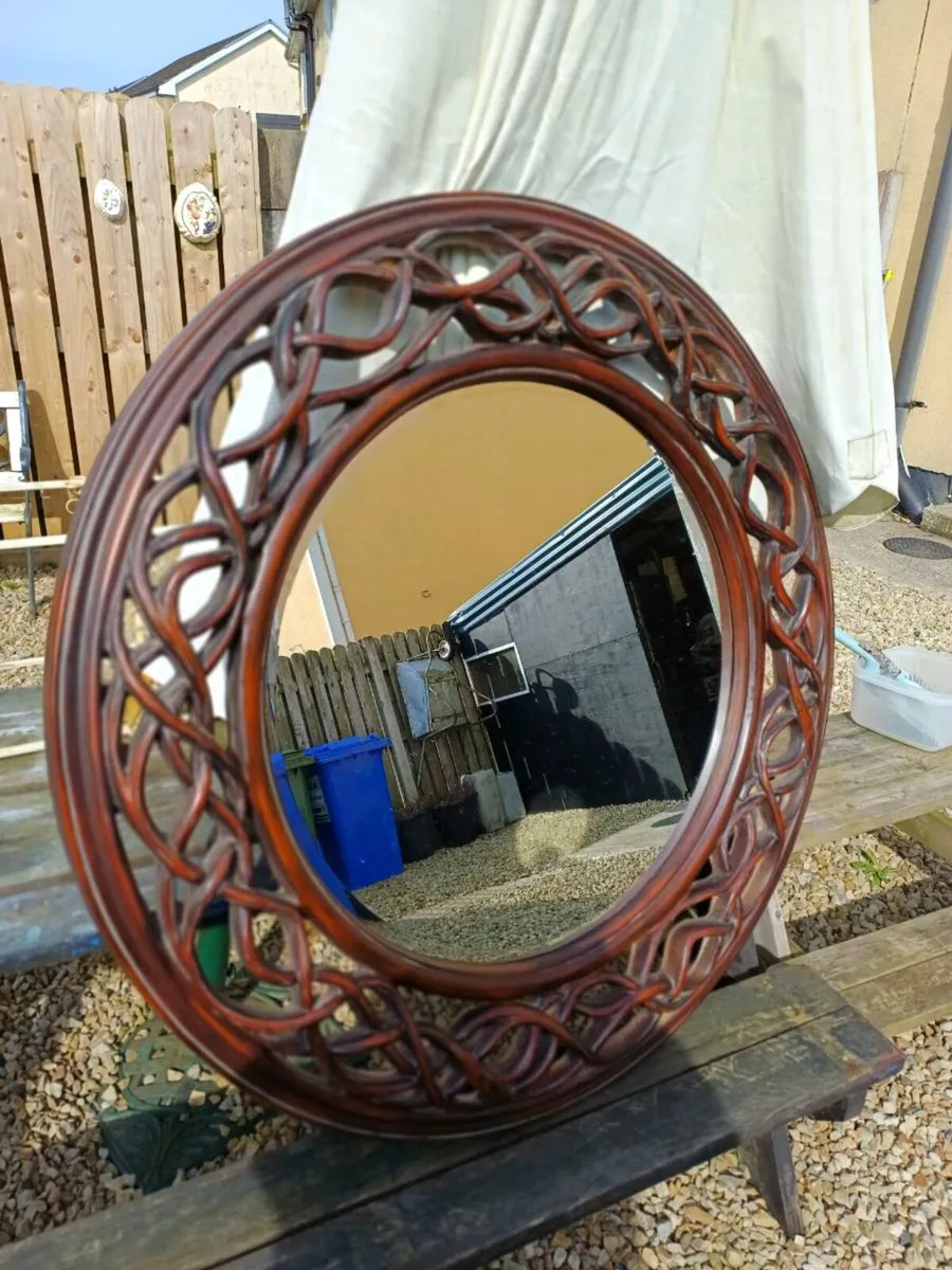 Large Vintage Syroco Resin Mirror - Image 4