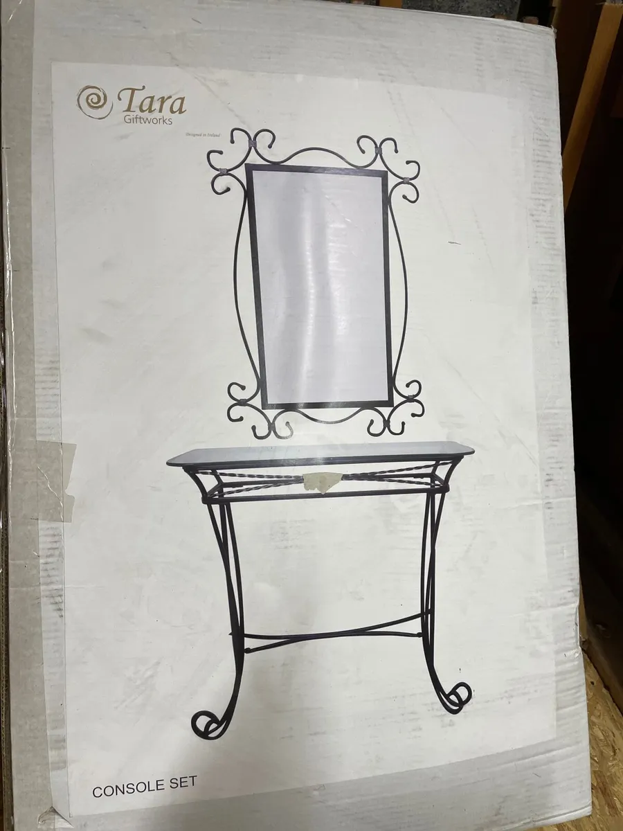 Console table and mirror