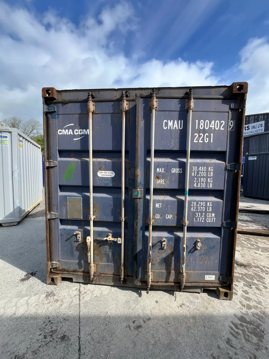 180402-9 -: Ex-Hire 20x8 Shipping Container (Blue) - Image 2