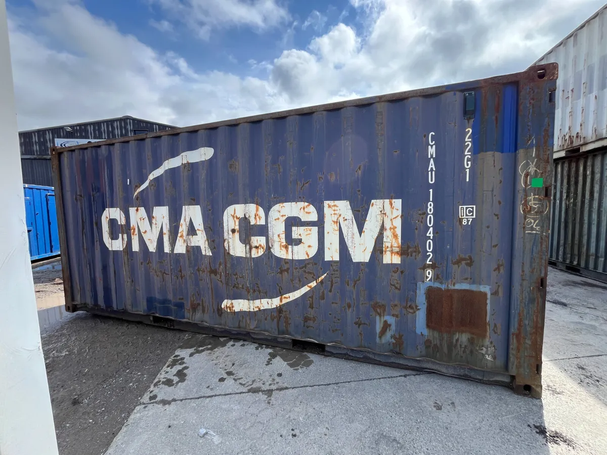 180402-9 -: Ex-Hire 20x8 Shipping Container (Blue) - Image 3