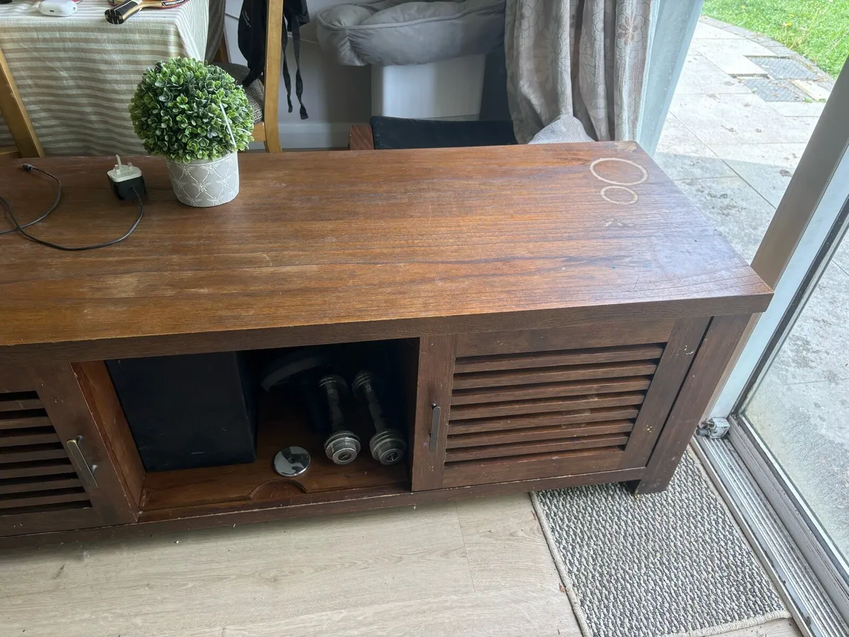 Wood TV Unit Cabinet - Image 1