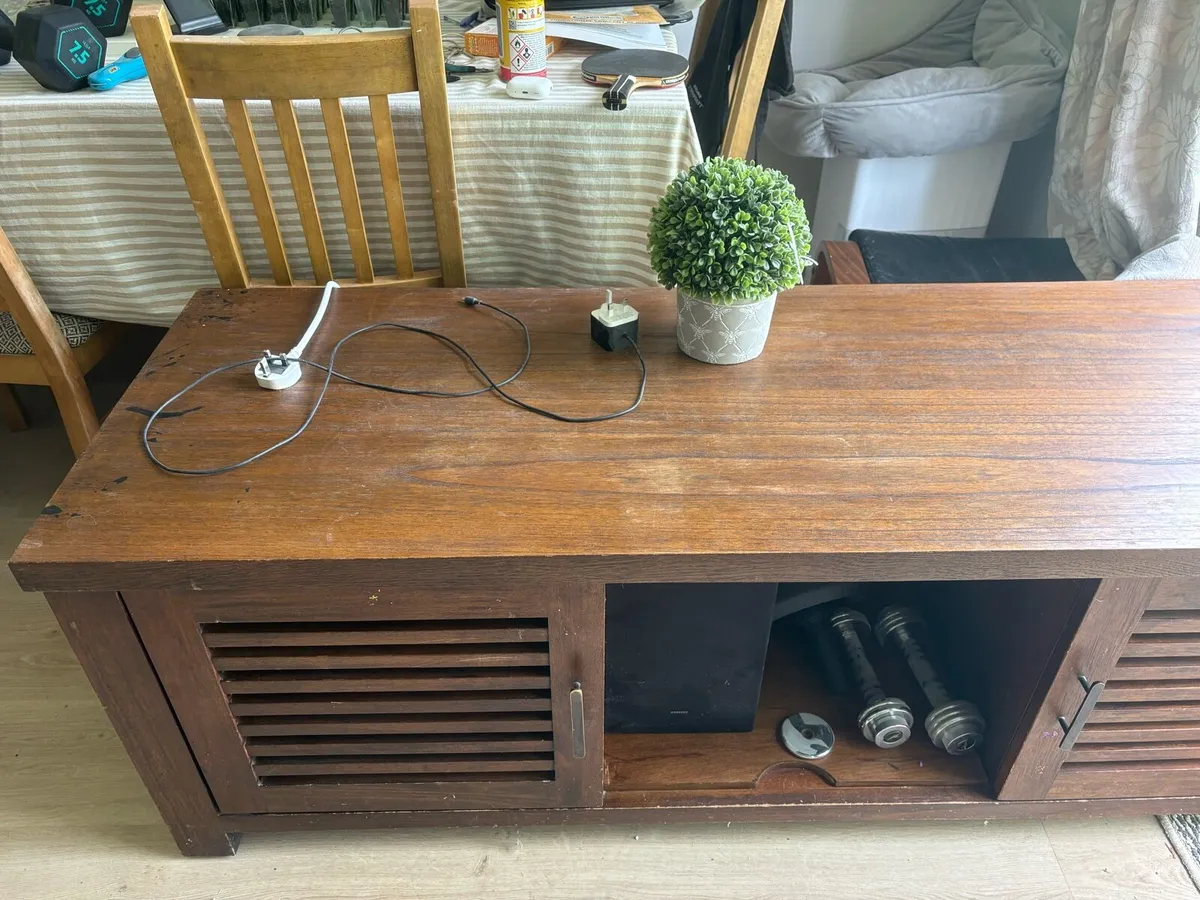 Wood TV Unit Cabinet - Image 2