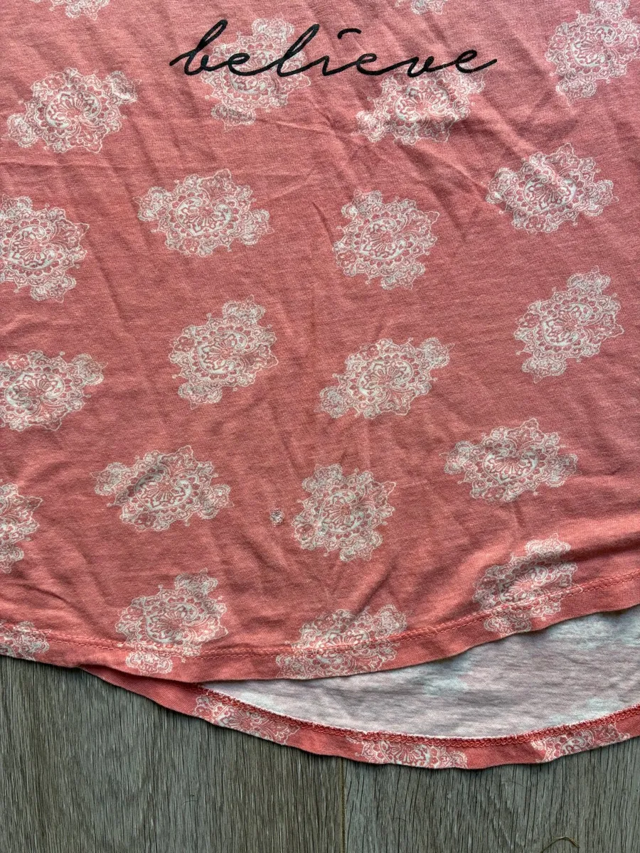 Ladies Slogan Coral-colored T-shirt - Image 3